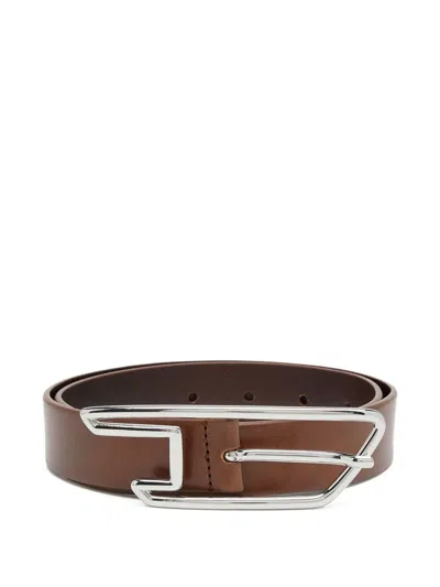 Diesel Outlined D Buckle Belt In Orange