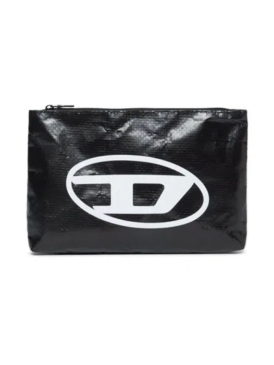 Diesel Kids' Oval D Bag In Black