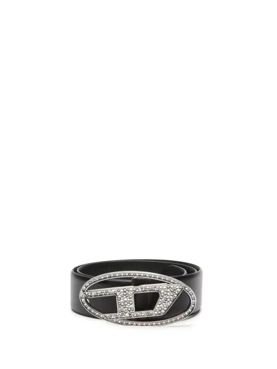 Diesel Oval D Belt Woman Black