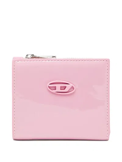 Diesel Oval D Portemonnaie Mit Klappe In Pink