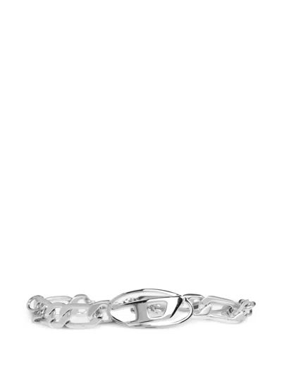Diesel Oval-d Bracelet In Silver