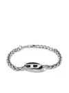 Diesel Oval D Bracelet In Silver