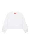 Diesel Felpa Girocollo Con Logo Oval D In White