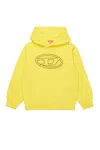 Diesel Oval D Branded Hooded Sweatshirt In Yellow