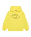 Diesel Oval D Branded Hooded Sweatshirt In Yellow