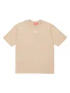 Diesel Oval D Branded T-shirt In Neutrals