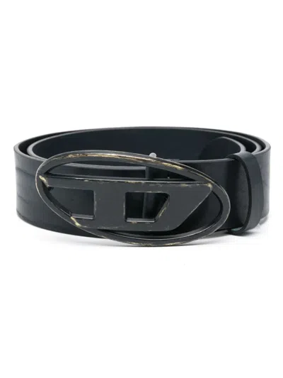 Diesel Cintura In Pelle Con Fibbia D In Pelle In Black