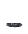 Diesel Oval D-buckle Leather Belt In Black