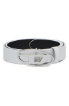 Diesel 25 Mm Reversible Belt With Oval Buckle In Metallic