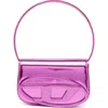 Diesel ® Oval D Buckle Metallic Leather Shoulder Bag