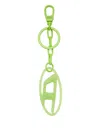 Diesel Oval D Charm Keyring In Green