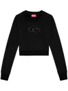 Diesel Cropped Sweatshirt With Distinctive Logo Detail In Black