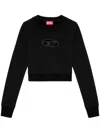Diesel Cropped Sweatshirt With Distinctive Logo Detail In Black