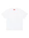 Diesel T-shirt Con Maxi Logo Oval D In White
