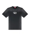 Diesel T-shirt Sfumata Con Stampa Oval D In Black