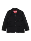Diesel Oval D Double-breasted Blazer In Black