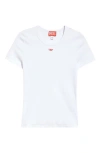 Diesel ® Oval D Embroidered Rib T-shirt In White