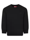 Diesel Oval D-embroidered Sweatshirt In Black