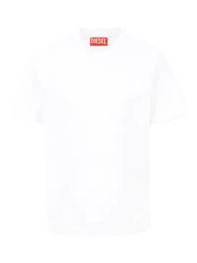 Diesel Kids' Oval D-embroidered T-shirt In White