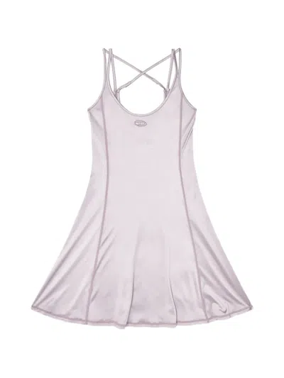 Diesel Oval D Flared Dress In Purple