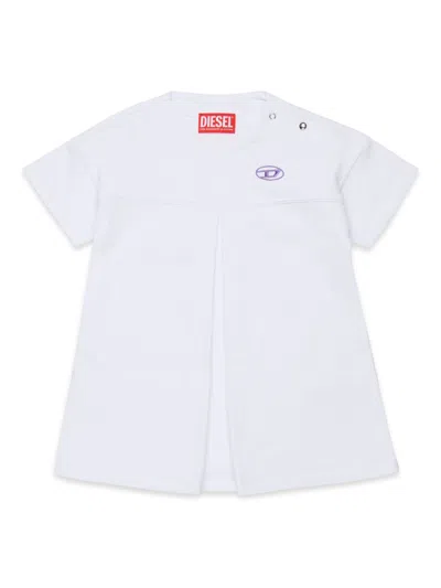 Diesel Babies' Oval D Fleece Dress In White