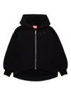 Diesel Oval D Hoodie In Black