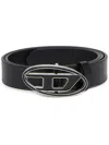 Diesel Leather Belt With Enamelled Buckle In T8013