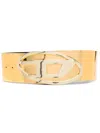 Diesel Logo-plaque Metallic Belt In H0500
