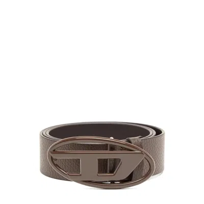 Diesel Oval D Logo B-1dr Belt In Brown