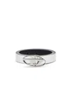 Diesel Oval D Logo B-1dr Buckle Belt In White
