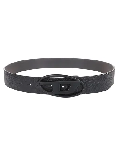 Diesel Oval D Logo B-1dr Reversible Ii Belt In Black