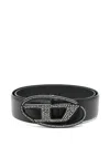 Diesel Embellished D-logo Buckle Belt In Multicolour
