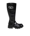 Diesel Black D-hammer Hb D W Tall Boots In Black