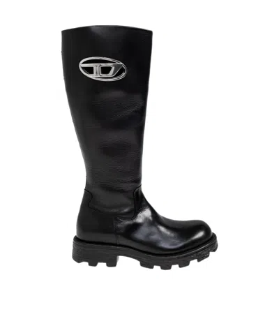 DIESEL OVAL D-LOGO BOOTS