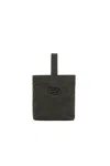 Diesel Oval D Logo Canvas Bucket Bag In Black