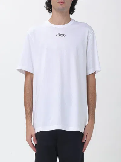 Diesel Oval D Logo Cotton Crewneck T-shirt In Multi