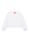 Diesel Felpa Girocollo Con Logo Oval D In White