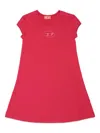 Diesel Cotton Dress With Oval D Logo In 粉色