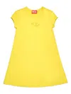 Diesel Abito In Cotone Con Logo Oval D In Yellow