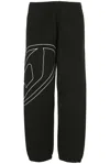 Diesel Cotton Trousers With Graphic Detail And Fit In Deep/black