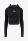 Diesel Logo Hoodie In Black