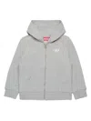 Diesel Oval D Logo Hoodie In Grey