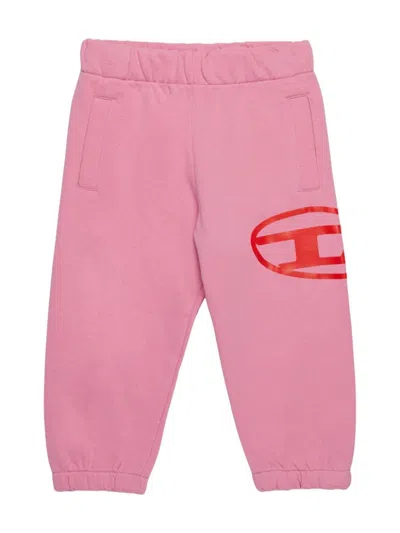 Diesel Babies' Oval-d Logo Joggers In Pink