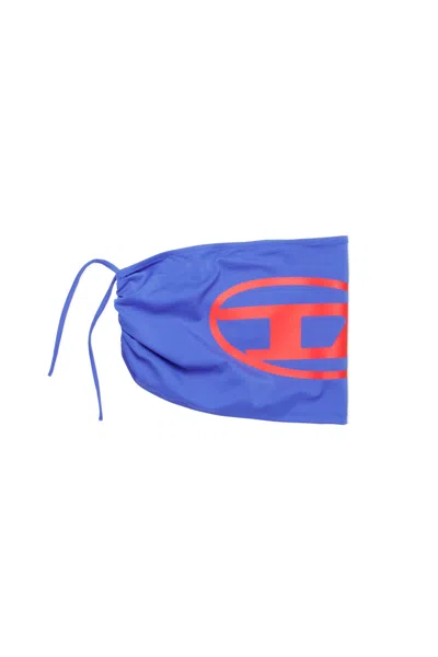 Diesel Kids' Copricostume Mini Pareo Con Logo Oval D In Blue