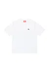 Diesel Oval-d Logo Patch Crewneck T-shirt In White