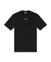 Diesel Biologic Cotton T-shirt With Frontal Oval-d Logo In Black