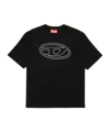 Diesel Oval D Logo-print Cotton T-shirt In Black