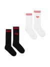 Diesel Oval D Branded Set Of Two Pairs Of Socks In White