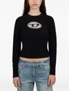 Diesel Cropped Sweatshirt With Distinctive Logo Detail In Black