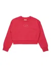 Diesel Oval D Branded Crew-neck Sweatshirt In Pink